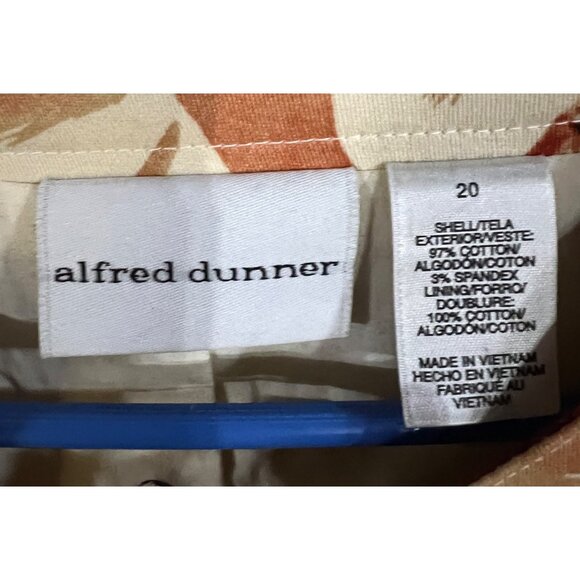 Alfred Dunner Women's Floral Jacket 3/4 Sleeve Size 20 Cotton & Spandex Lightwei - Picture 2 of 2